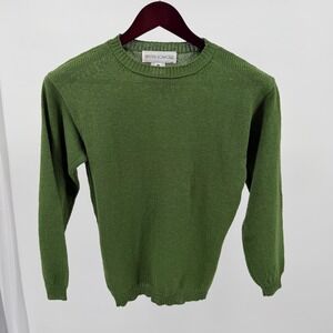Kirsten Scarcelli Mohair Sweater M 74% Mohair‎ Wool Green USA Vintage Minimalist